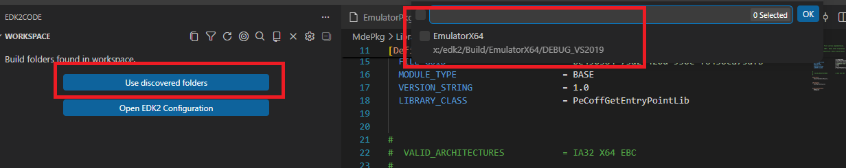 Build folder discovery