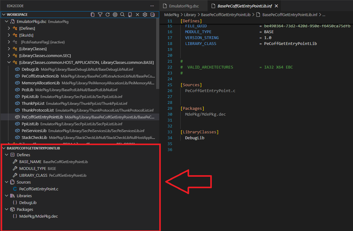Module Info view