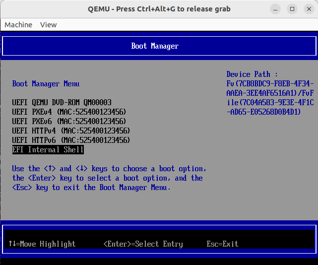 Boot Manager Options