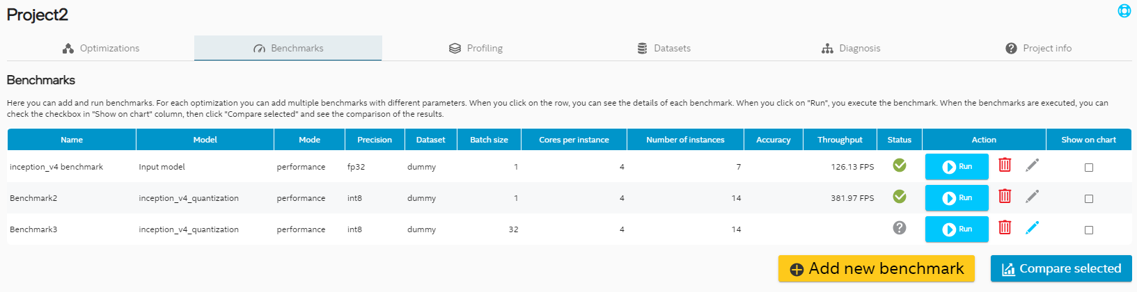 Benchmarks-table