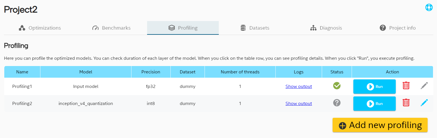 Profiling-table