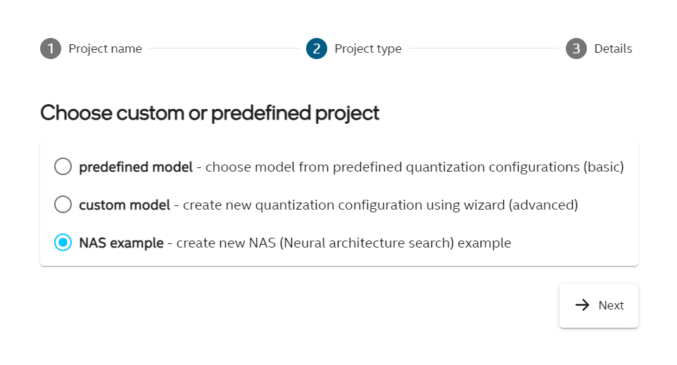 Project wizard2