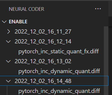The history of Neural Coder enabling that you have conducted