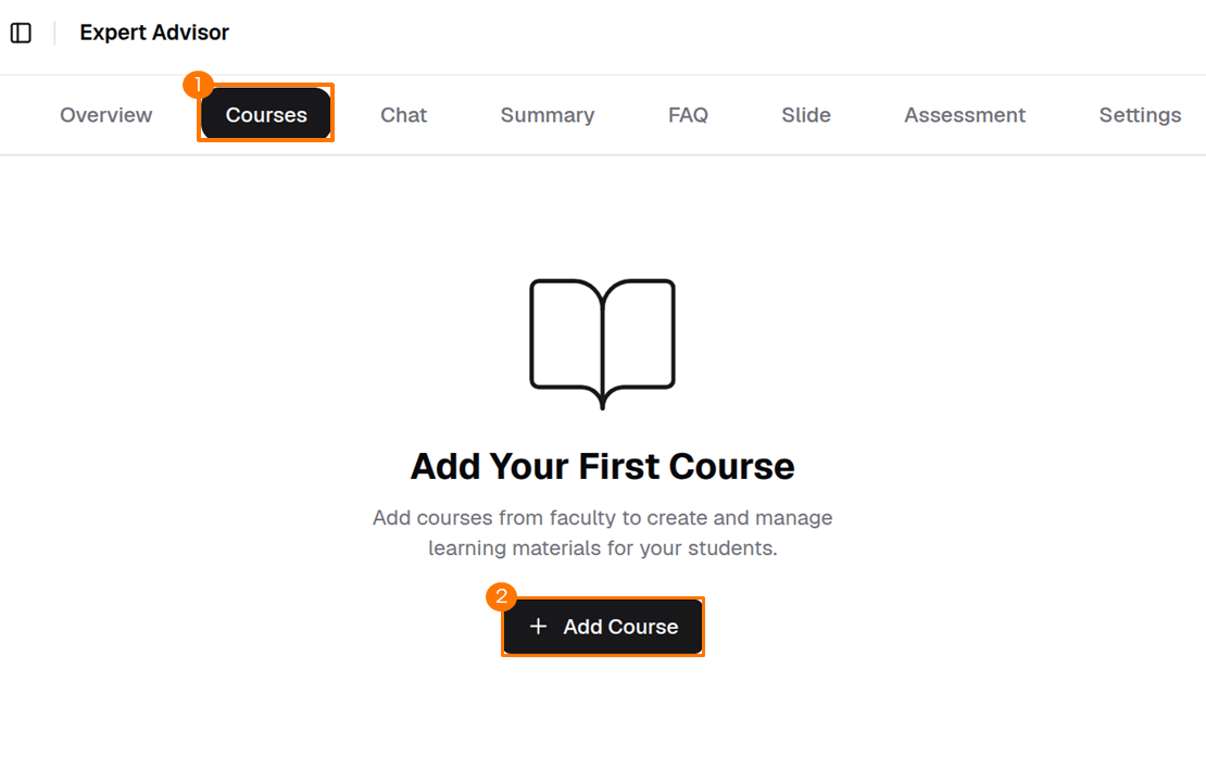 Courses page