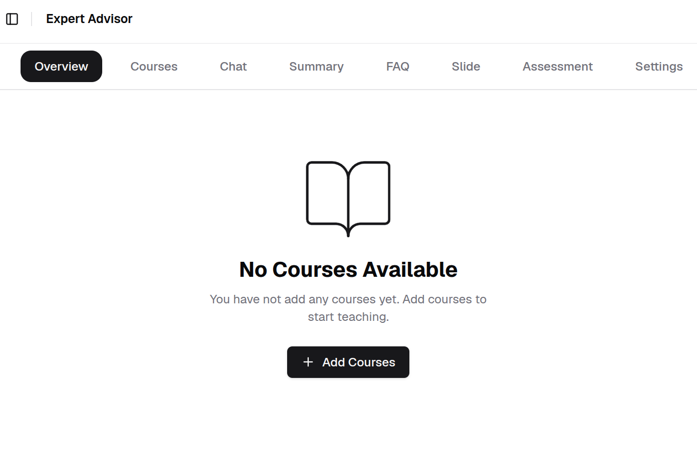 Expert Advisor landing page