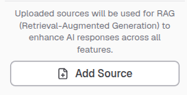 Add Source button in the bottom-left corner of the Chat page